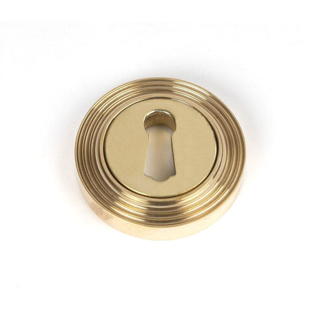 From The Anvil Door Furniture Polished Brass / Mortice Key Profile Escutcheons From The Anvil - Polished Brass Round Escutcheon (Beehive)