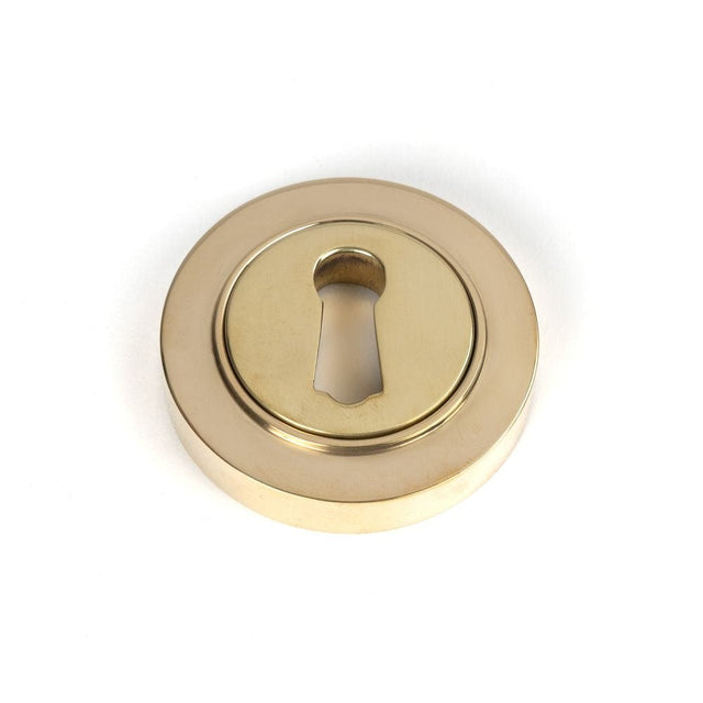 From The Anvil Door Furniture Polished Brass / Mortice Key Profile Escutcheons From The Anvil - Polished Brass Round Escutcheon (Plain)