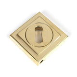 From The Anvil Door Furniture Polished Brass / Mortice Key Profile Escutcheons From The Anvil - Polished Brass Round Escutcheon (Square)