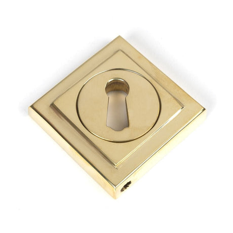 From The Anvil Door Furniture Polished Brass / Mortice Key Profile Escutcheons From The Anvil - Polished Brass Round Escutcheon (Square)