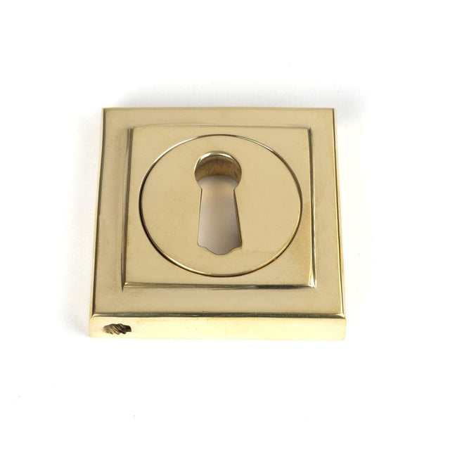 From The Anvil Door Furniture Polished Brass / Mortice Key Profile Escutcheons From The Anvil - Polished Brass Round Escutcheon (Square)