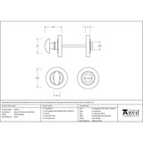 From The Anvil Door Furniture Polished Brass / No From The Anvil - Polished Brass Round Thumbturn Set (Plain)