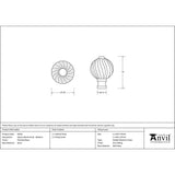 From The Anvil Cabinet Hardware Polished Brass / Cabinet Knobs / Medium From The Anvil - Polished Brass Spiral Cabinet Knob - Medium