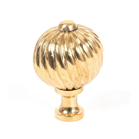 From The Anvil Cabinet Hardware Polished Brass / Cabinet Knobs / Medium From The Anvil - Polished Brass Spiral Cabinet Knob - Medium