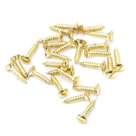 From The Anvil Accessories Polished Brass / Fixing Packs From The Anvil - Polished Brass SS 8xÃƒâ€šÃ‚Â¾" Countersunk Raised Head Screws (25)