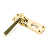 From The Anvil Door Furniture Polished Brass / Euro Profile Lock Handles From The Anvil - Polished Brass Straight Lever Euro Lock Set
