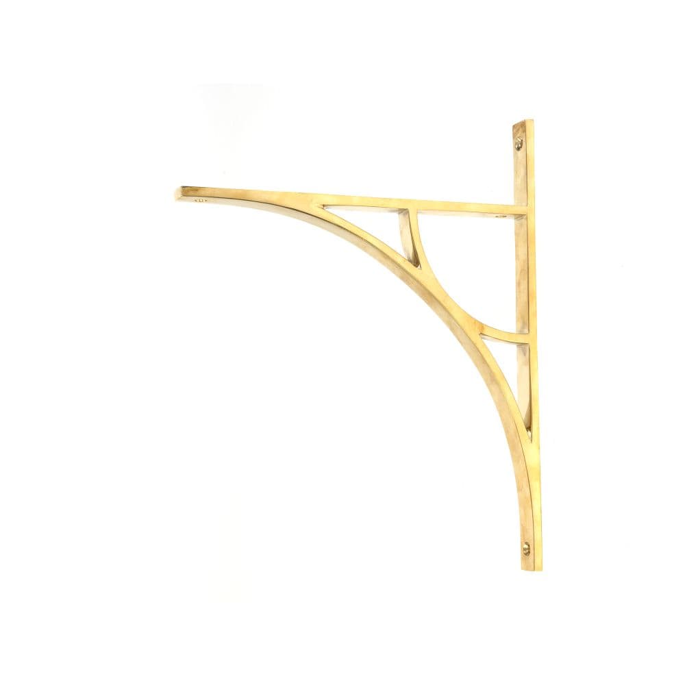 From The Anvil Accessories Polished Brass / Shelf Brackets / 314 x 250mm From The Anvil - Polished Brass Tyne Shelf Bracket (314mm x 250mm)