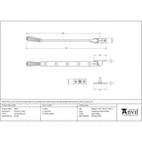 From The Anvil Window Furniture Polished Bronze / 12"/300mm From The Anvil - Polished Bronze 12" Hinton Stay