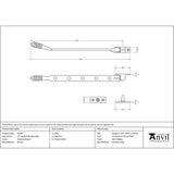 From The Anvil Window Furniture Polished Bronze / 12"/300mm From The Anvil - Polished Bronze 12" Reeded Stay
