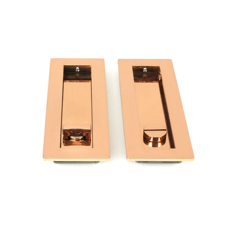 From The Anvil Door Furniture Polished Bronze / Rectangular Flush Pull (Privacy) / Rectangular From The Anvil - Polished Bronze 175mm Plain Rectangular Pull - Privacy Set
