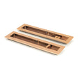From The Anvil Door Furniture Polished Bronze / Rectangular Flush Pull (Privacy) / Rectangular From The Anvil - Polished Bronze 250mm Plain Rectangular Pull - Privacy Set