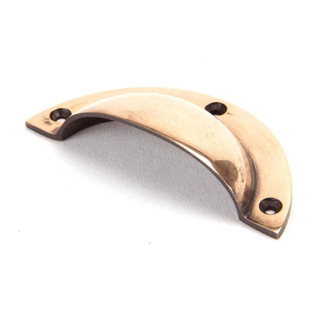 From The Anvil Cabinet Hardware Polished Bronze / Cabinet Cup Pulls From The Anvil - Polished Bronze 4" Plain Drawer Pull