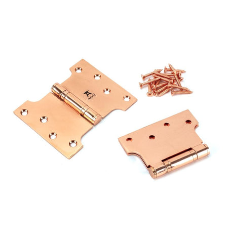 From The Anvil Hinges Polished Bronze / Parliament Hinges / 4" x (102mm) From The Anvil - Polished Bronze 4" x 3" x 5" Parliament Hinge (pair) ss