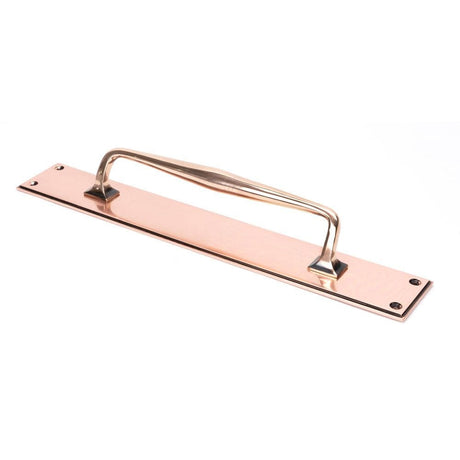 From The Anvil Door Furniture Polished Bronze / Pull Handle (Backplate) From The Anvil - Polished Bronze 425mm Art Deco Pull Handle on Backplate