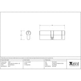 From The Anvil Locks & Latches Polished Bronze / Euro Double Cylinders / 45 x 45mm From The Anvil - Polished Bronze 45/45 5pin Euro Cylinder KA