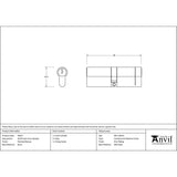 From The Anvil Locks & Latches Polished Bronze / Euro Double Cylinders / 45 x 45mm From The Anvil - Polished Bronze 45/45 5pin Euro Cylinder