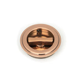 From The Anvil Door Furniture Polished Bronze / Round Flush Pull (Privacy) / Round From The Anvil - Polished Bronze 60mm Art Deco Round Pull - Privacy Set