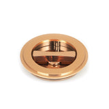 From The Anvil Door Furniture Polished Bronze / Round Flush Pull (Privacy) / Round From The Anvil - Polished Bronze 75mm Art Deco Round Pull - Privacy Set