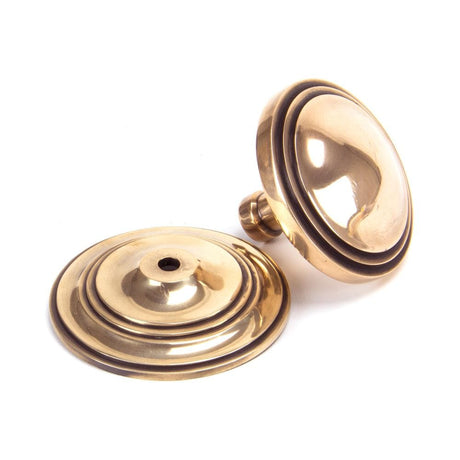 From The Anvil Door Furniture Polished Bronze / Art Deco Centre Door Knob From The Anvil - Polished Bronze Art Deco Centre Door Knob