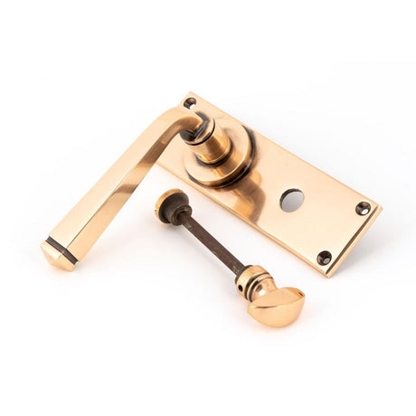From The Anvil Door Furniture Polished Bronze / Bathroom Lock Handles From The Anvil - Polished Bronze Avon Lever Bathroom Set