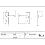 From The Anvil Door Furniture Polished Bronze / Std. Lock Handles From The Anvil - Polished Bronze Avon Lever Lock Set