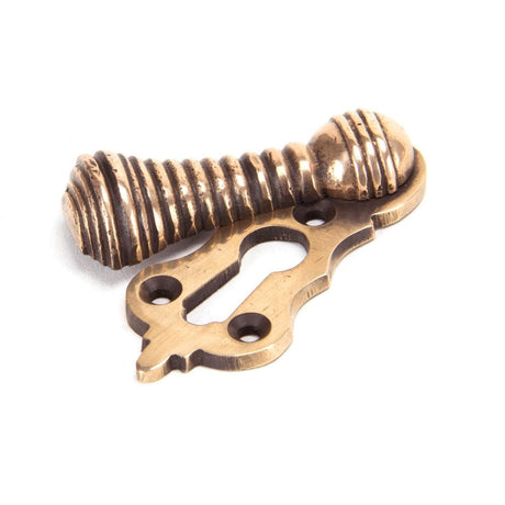 From The Anvil Door Furniture Polished Bronze / Mortice Key Profile Escutcheons From The Anvil - Polished Bronze Beehive Escutcheon