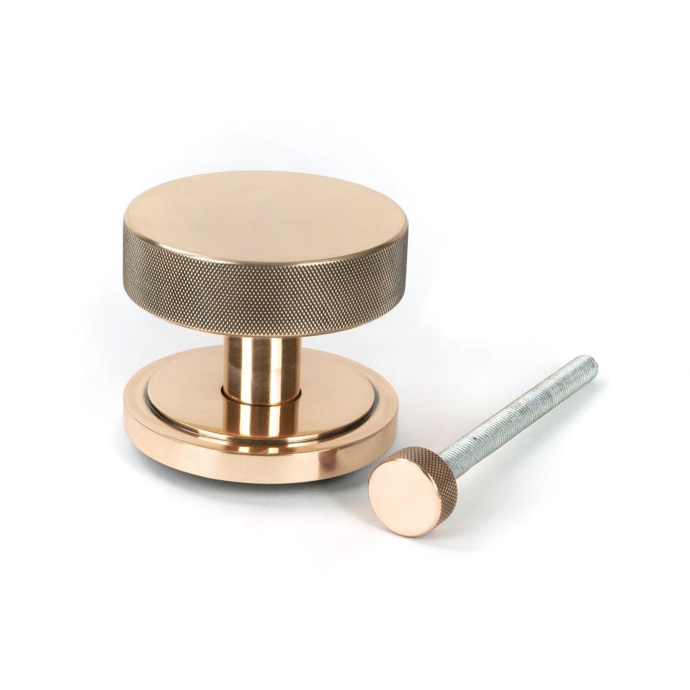 From The Anvil Door Furniture Polished Bronze / Art Deco Centre Door Knob From The Anvil - Polished Bronze Brompton Centre Door Knob (Art Deco)