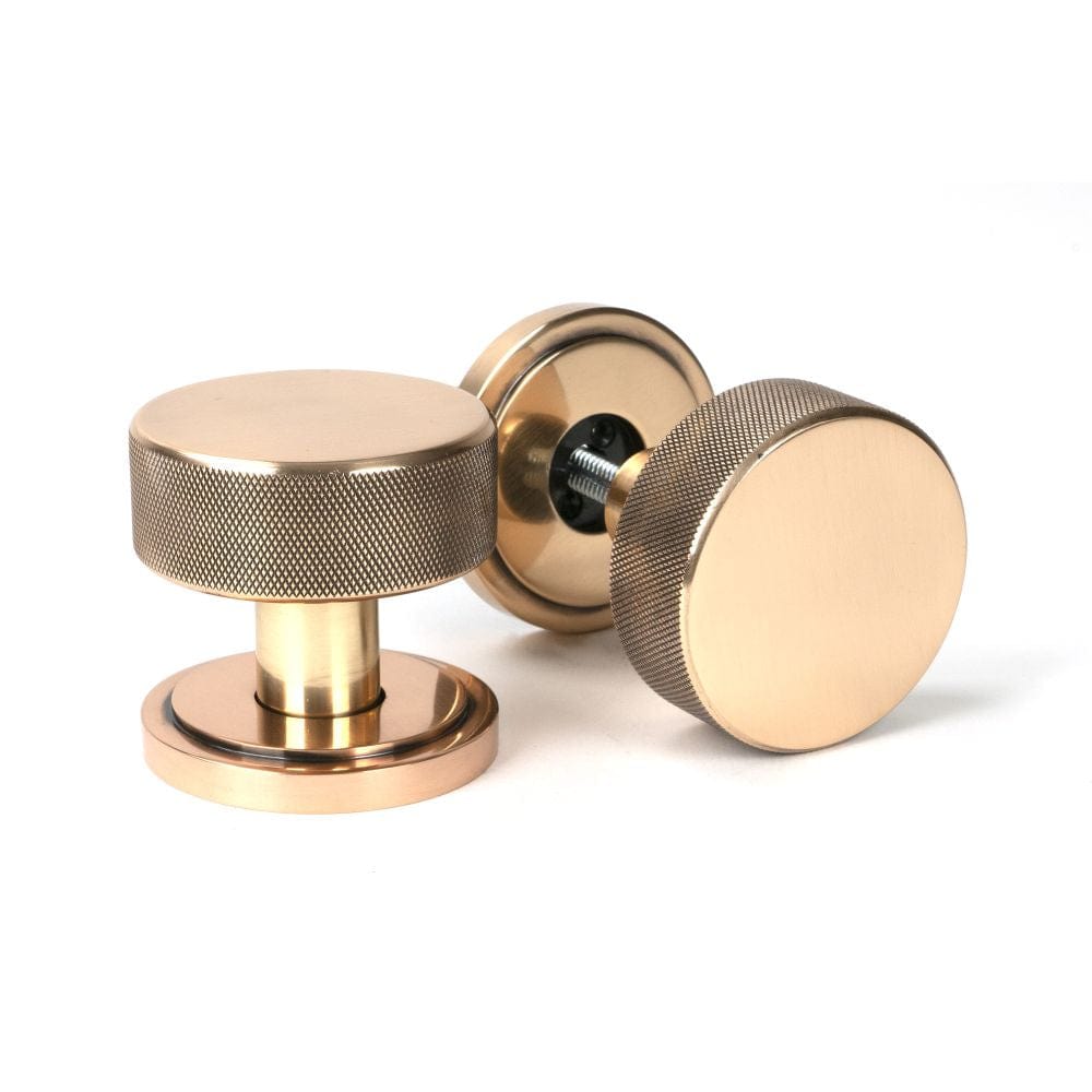 From The Anvil Door Furniture Polished Bronze / Mortice/Rim Knobs From The Anvil - Polished Bronze Brompton Mortice/Rim Knob Set (Art Deco)