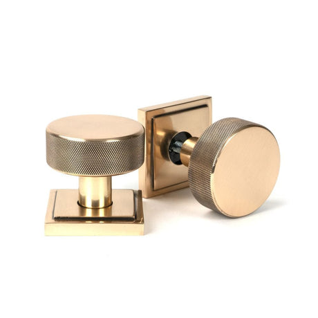 From The Anvil Door Furniture Polished Bronze / Mortice/Rim Knobs From The Anvil - Polished Bronze Brompton Mortice/Rim Knob Set (Square)