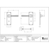 From The Anvil Door Furniture Polished Bronze / Bathroom Lock Handles From The Anvil - Polished Bronze Hammered Newbury Lever Bathroom Set