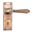 From The Anvil Door Furniture Polished Bronze / Bathroom Lock Handles From The Anvil - Polished Bronze Hinton Lever Bathroom Set
