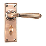 From The Anvil Door Furniture Polished Bronze / Bathroom Lock Handles From The Anvil - Polished Bronze Hinton Lever Bathroom Set