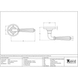 From The Anvil Door Furniture Polished Bronze / Round Rose From The Anvil - Polished Bronze Hinton Lever on Rose Set