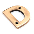 From The Anvil Door Furniture Polished Bronze / Letters / D From The Anvil - Polished Bronze Letter D