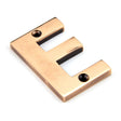 From The Anvil Door Furniture Polished Bronze / Letters / E From The Anvil - Polished Bronze Letter E