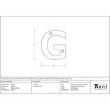 From The Anvil Door Furniture Polished Bronze / Letters / G From The Anvil - Polished Bronze Letter G