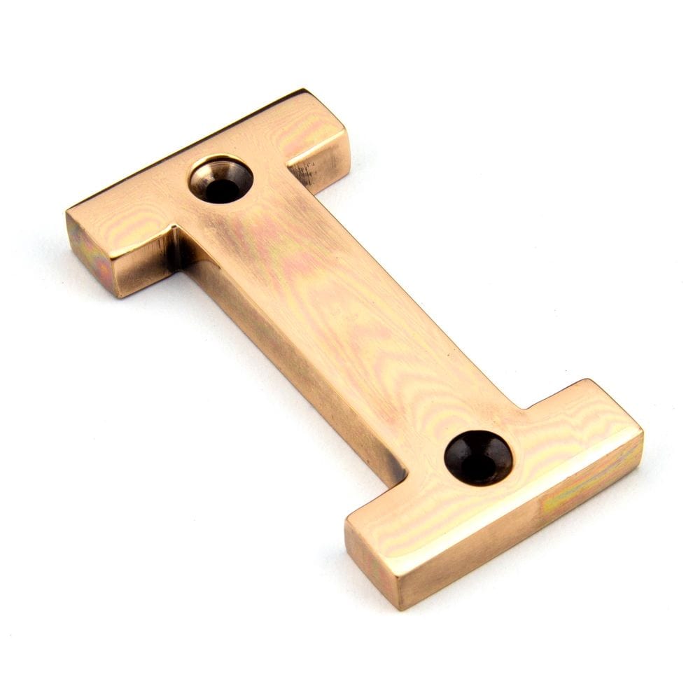 From The Anvil Door Furniture Polished Bronze / Letters / I From The Anvil - Polished Bronze Letter I