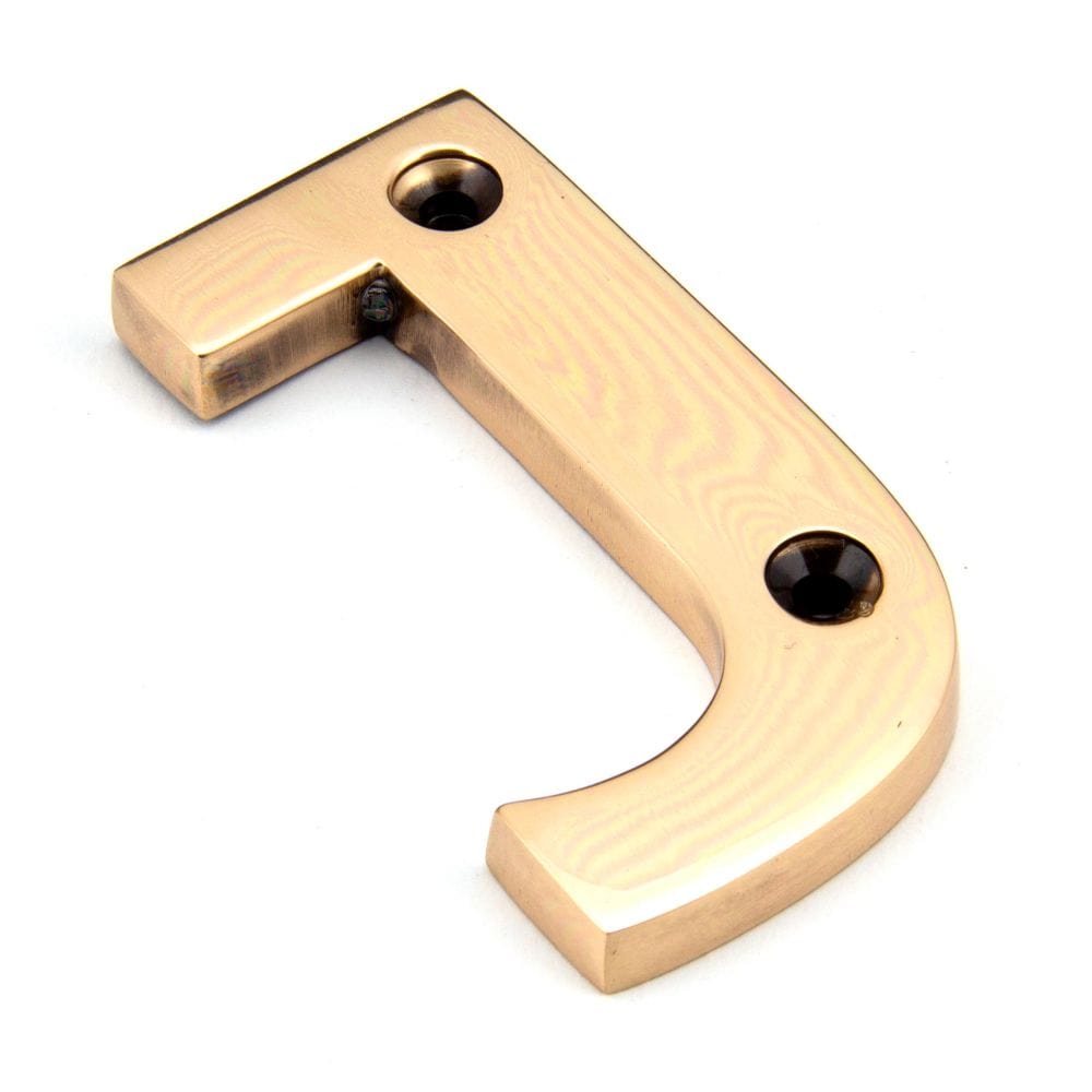From The Anvil Door Furniture Polished Bronze / Letters / J From The Anvil - Polished Bronze Letter J