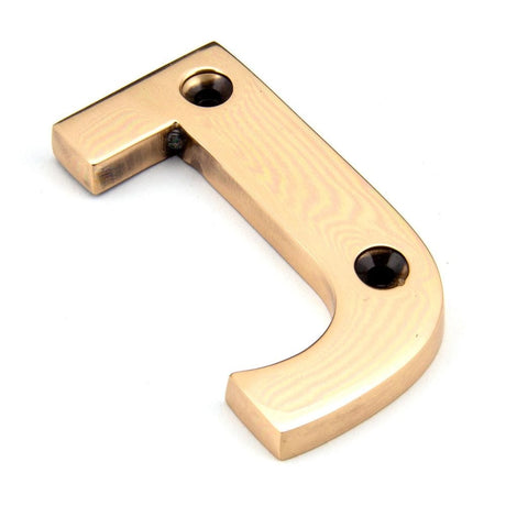 From The Anvil Door Furniture Polished Bronze / Letters / J From The Anvil - Polished Bronze Letter J