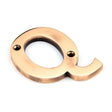 From The Anvil Door Furniture Polished Bronze / Letters / Q From The Anvil - Polished Bronze Letter Q