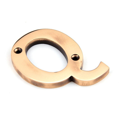 From The Anvil Door Furniture Polished Bronze / Letters / Q From The Anvil - Polished Bronze Letter Q