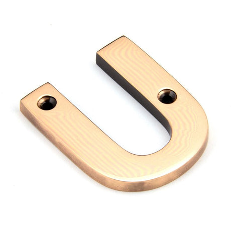 From The Anvil Door Furniture Polished Bronze / Letters / U From The Anvil - Polished Bronze Letter U