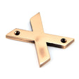 From The Anvil Door Furniture Polished Bronze / Letters / X From The Anvil - Polished Bronze Letter X