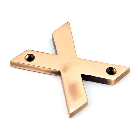 From The Anvil Door Furniture Polished Bronze / Letters / X From The Anvil - Polished Bronze Letter X