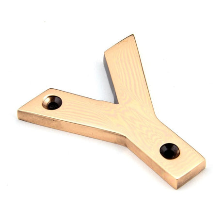 From The Anvil Door Furniture Polished Bronze / Letters / Y From The Anvil - Polished Bronze Letter Y