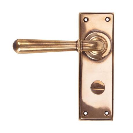 From The Anvil Door Furniture Polished Bronze / Bathroom Lock Handles From The Anvil - Polished Bronze Newbury Lever Bathroom Set