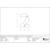 From The Anvil Door Furniture Polished Bronze / Numerals / 2 From The Anvil - Polished Bronze Numeral 2