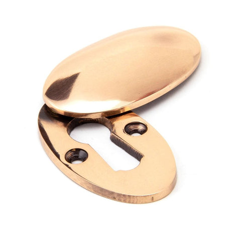 From The Anvil Door Furniture Polished Bronze / Mortice Key Profile Escutcheons From The Anvil - Polished Bronze Oval Escutcheon & Cover
