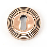 From The Anvil Door Furniture Polished Bronze / Mortice Key Profile Escutcheons From The Anvil - Polished Bronze Round Escutcheon (Beehive)