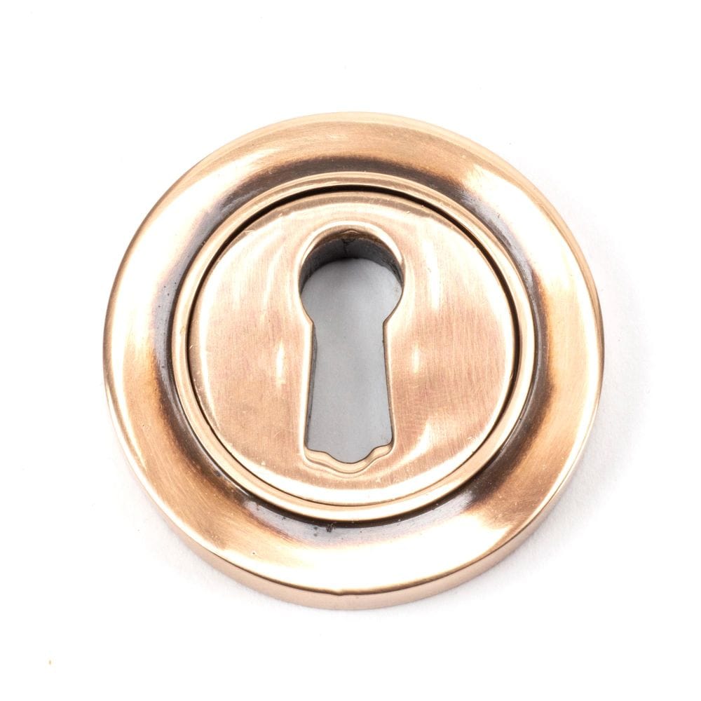 From The Anvil Door Furniture Polished Bronze / Mortice Key Profile Escutcheons From The Anvil - Polished Bronze Round Escutcheon (Plain)